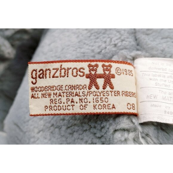 GANZ Bros Wrinkles Trunkit Puppet Elephant w/Purple Bows 80's Vintage - Picture 7 of 7